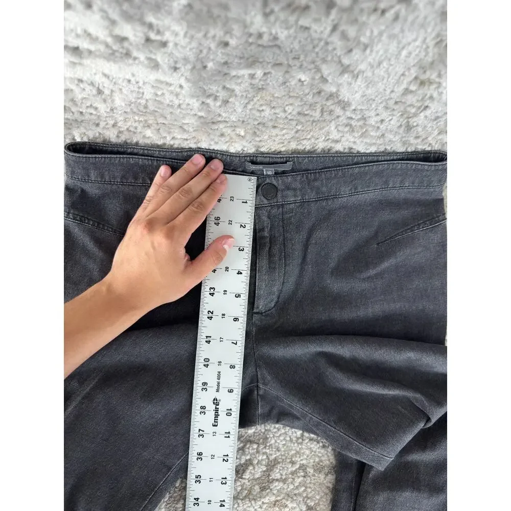 Vince Size‎ 10 Stretch Snap Button Denim Jeans Gray Flat Front Casual